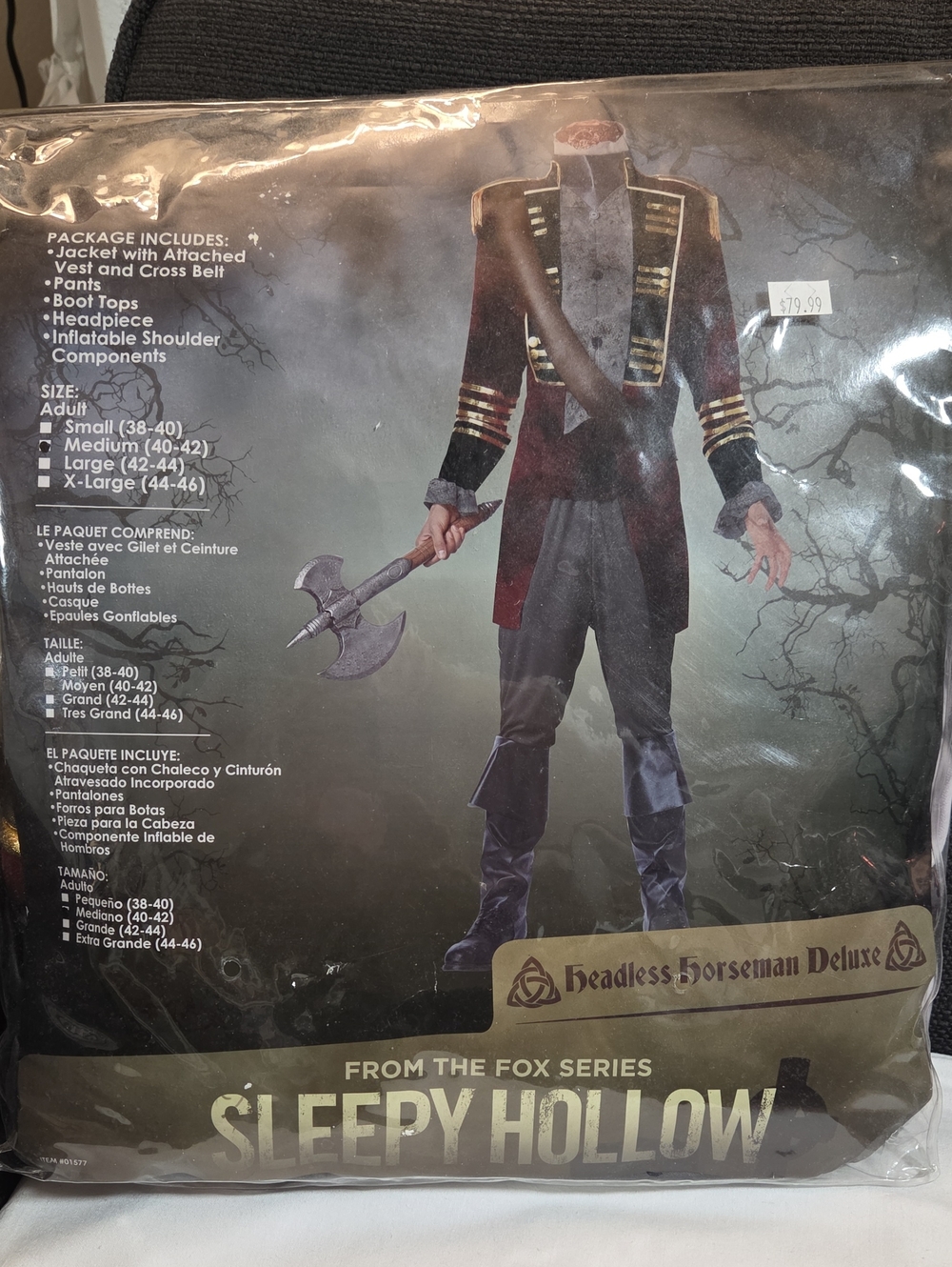 Headless Horseman Deluxe Adult Costume - Black & Burgundy